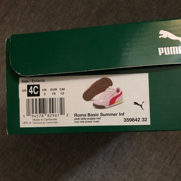 PUMA Roma Basic Summer "Pink" Infant Girls' Shoe-4C - Picture 3 of 9